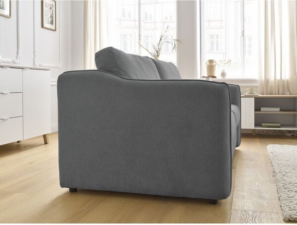 Ciemnoszara sofa do spania/rozkładana 178 cm Lenny – Bobochic Paris