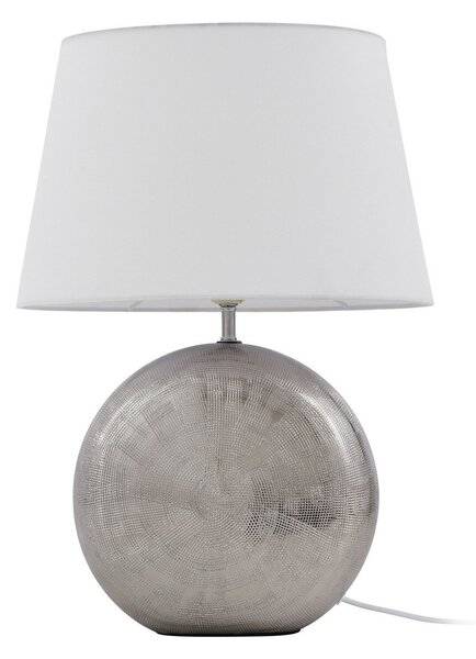 Lampa Stołowa Lindby, Florentino, biały, salon, tkanina | tekstylia