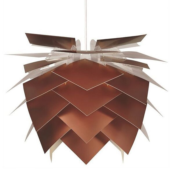 Lampa Wisząca Dyberg Larsen, Illumin Copper Look, ściemnialny, miedziany, salon, tworzywo sztuczne, design