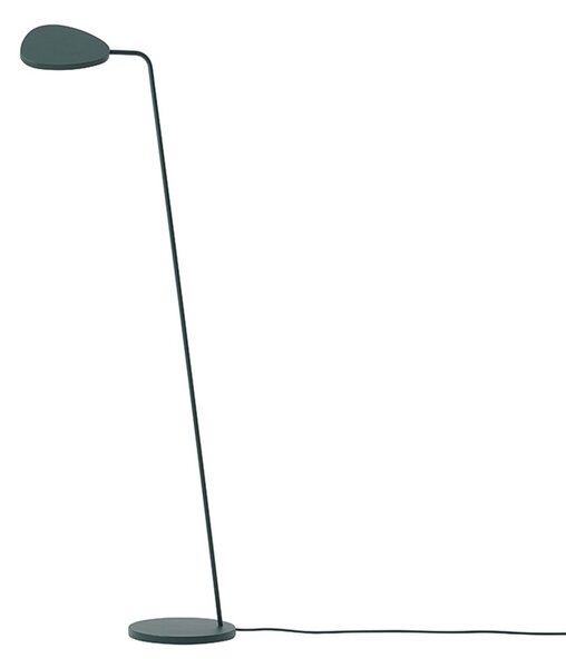 Lampa Podłogowa Muuto, ściemnialny, zielony, salon, aluminium