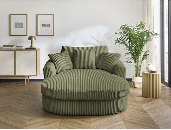 Zielony sztruksowy fotel Belem – Bobochic Paris