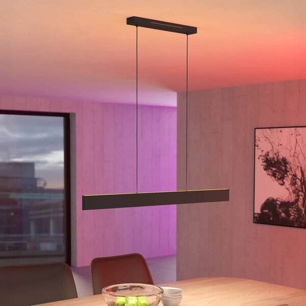 EGLO Inteligentna lampa wisząca Connect Andreas-Z, możliwość ściemniania, czarny, salon / jadalnia, metal, nowoczesny