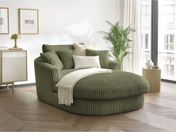 Zielony sztruksowy fotel Belem – Bobochic Paris