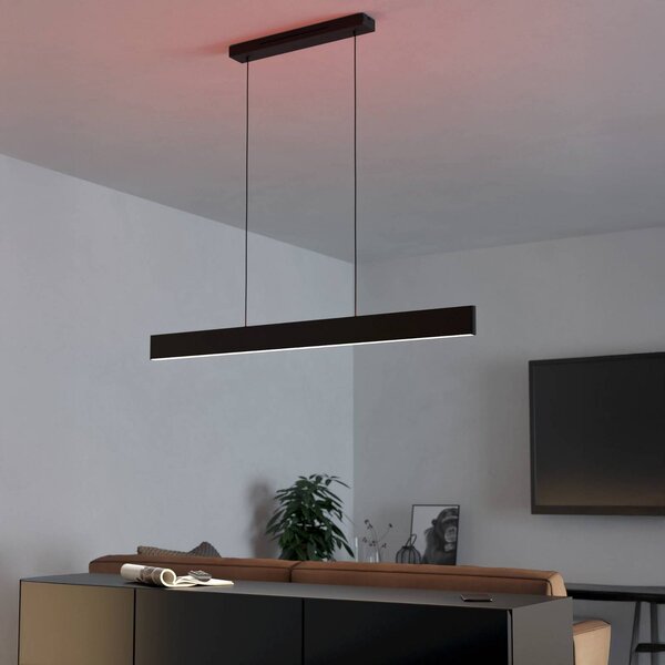 EGLO Inteligentna lampa wisząca Connect Andreas-Z, możliwość ściemniania, czarny, salon / jadalnia, metal, nowoczesny