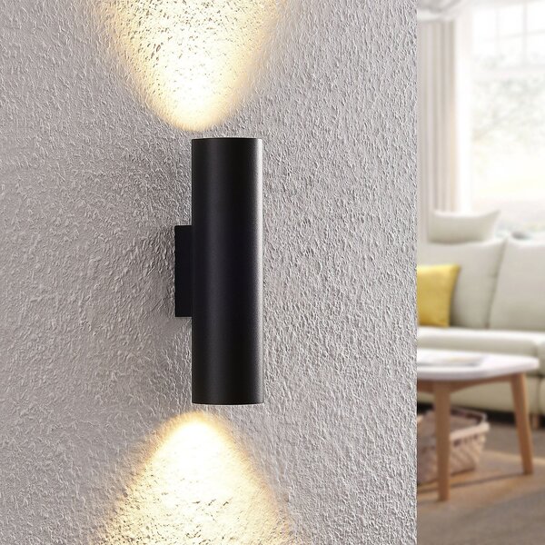 Lampa Ścienna Arcchio, Brinja, ściemnialny, czarny, przedpokój, aluminium, nowoczesny