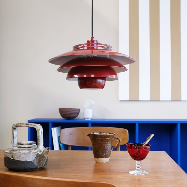 Lampa Wisząca Dyberg Larsen, Ejka, ściemnialny, czerwony, salon, metal, design