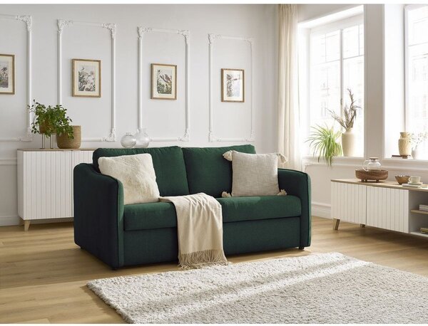 Zielona sofa do spania/rozkładana 178 cm Lenny – Bobochic Paris