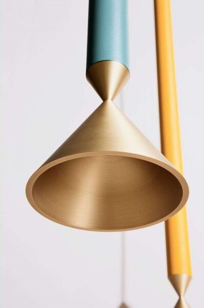 Lampa Wisząca Pholc, niebieski, salon, tworzywo sztuczne