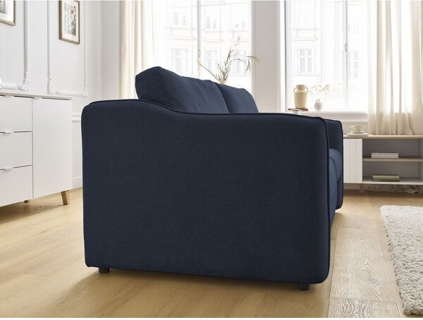 Ciemnoniebieska sofa do spania/rozkładana 178 cm Lenny – Bobochic Paris