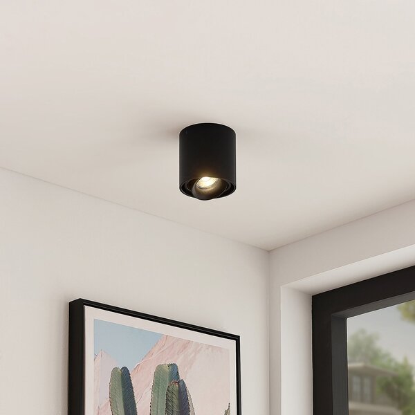 Lampa Sufitowa Arcchio, Walza, ściemnialny, czarny, przedpokój, aluminium, nowoczesny