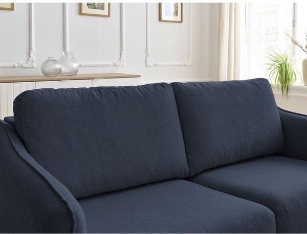Ciemnoniebieska sofa do spania/rozkładana 178 cm Lenny – Bobochic Paris