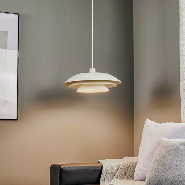 Lampa Wisząca Dyberg Larsen, DL45, ściemnialny, biały, salon, metal, skandynawski