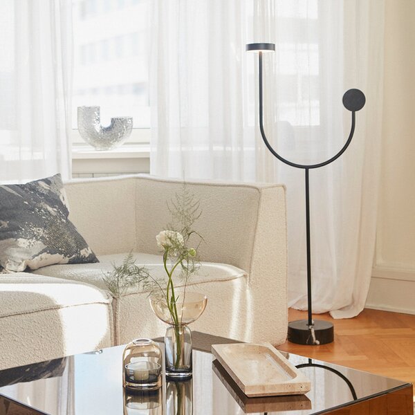 Lampa Podłogowa AYTM, Grasil, czarny, salon, metal, design