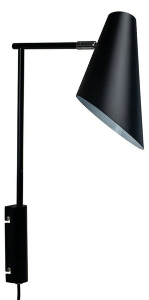 Lampa Ścienna Dyberg Larsen, Cale, ściemnialny, czarny, salon, metal, skandynawski