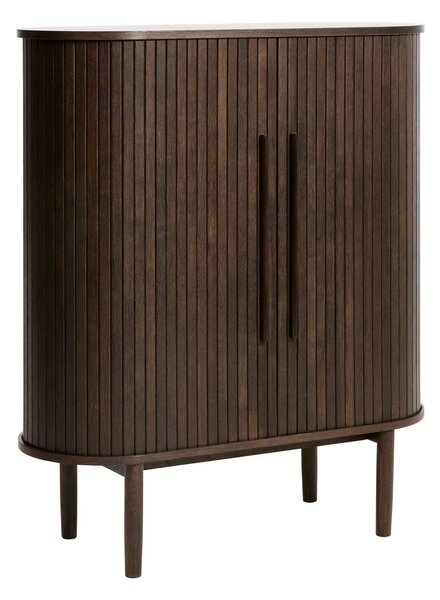 Szafka w dekorze dębu z drzwiami przesuwnymi w ciemnym naturalnym kolorze 100x118x40 cm Meta – Unique Furniture
