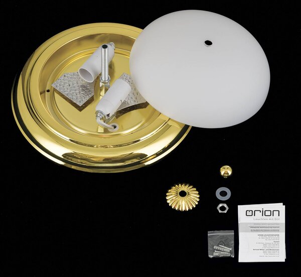 ORION Lampa sufitowa Empire, możliwość ściemniania, mosiężny / złoty, salon / jadalnia, metal, antyczny