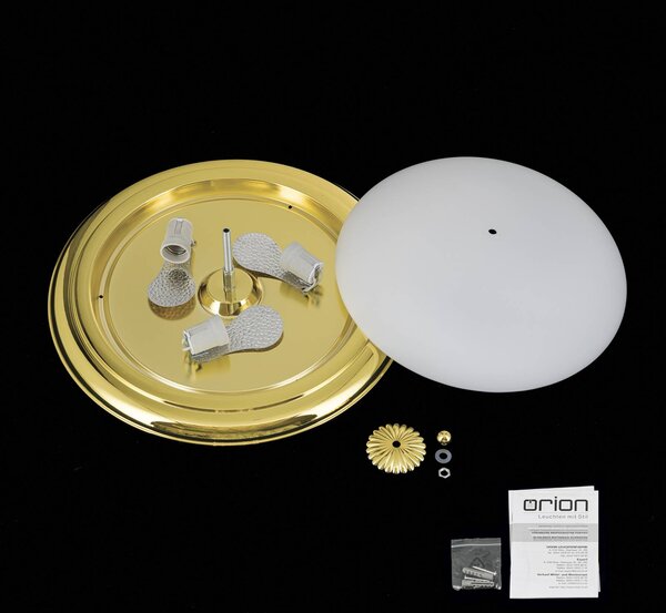ORION Lampa sufitowa Empire, możliwość ściemniania, mosiężny / złoty, salon / jadalnia, metal, antyczny
