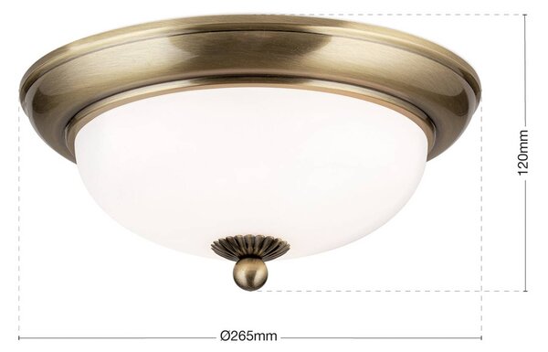 ORION Lampa sufitowa Empire, możliwość ściemniania, brązowy / mosiężny, salon / jadalnia, metal, antyczny