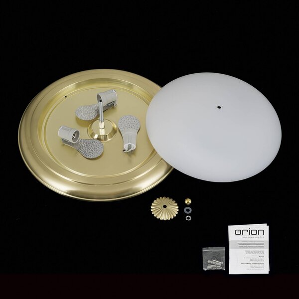 ORION Lampa sufitowa Empire, możliwość ściemniania, mosiężny / złoty, salon / jadalnia, metal, antyczny