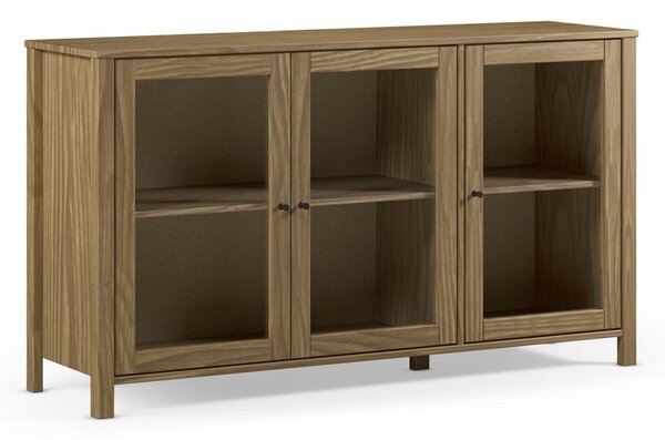 Witryna z litego drewna sosnowego w naturalnym kolorze 142x80x40 cm Alessandra – Marckeric