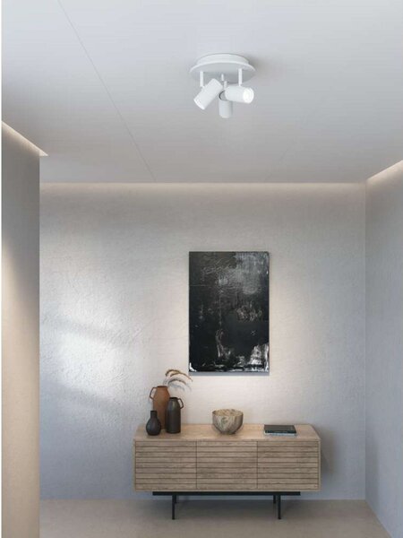 Lampa Sufitowa Belid, ściemnialny, biały, salon, metal