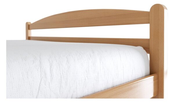Łóżko jednoosobowe z litego drewna bukowego ze stelażem 90x200 cm w naturalnym kolorze Bellariva – B.E.S