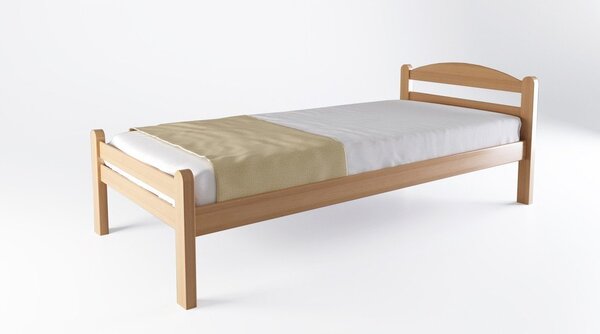 Łóżko jednoosobowe z litego drewna bukowego ze stelażem 90x200 cm w naturalnym kolorze Bellariva – B.E.S
