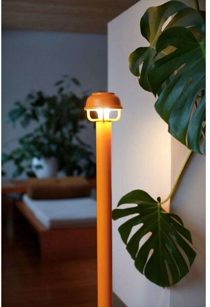 Lampa Podłogowa Artek, pomarańczowy, salon, aluminium