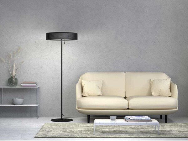 Lampa Podłogowa Herstal, czarny, salon, metal