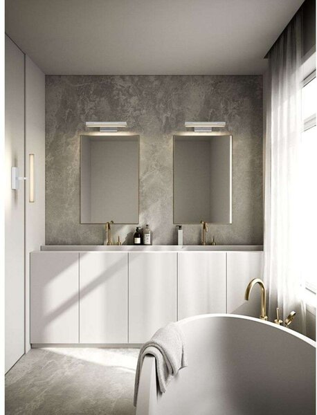 Lampa Ścienna Nordlux, ściemnialny, biały, przedpokój, aluminium