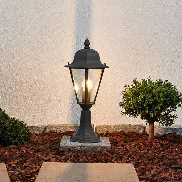 Zewnętrzna Lampa Lindby, Edana, ściemnialny, czarny, taras, metal, nowoczesny