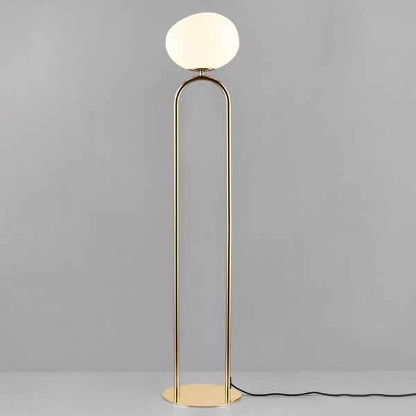 Lampa Podłogowa DFTP by Nordlux, Shapes, złoty | mosiężny, salon, szkło, design