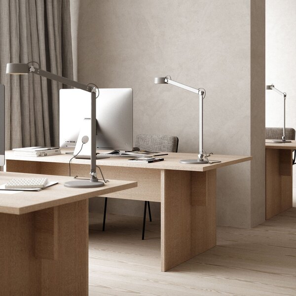 Lampa Stołowa DFTP by Nordlux, Nobu, szary, gabinet | pracownia, metal, nowoczesny