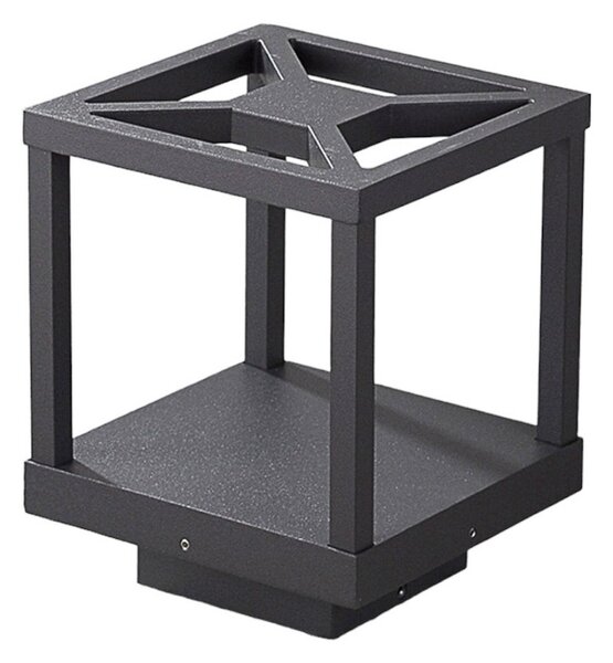 Zewnętrzna Lampa Lucande, Lealan, czarny, taras, aluminium, nowoczesny