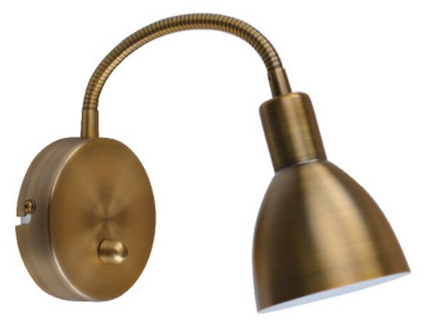 Lampa Ścienna Lindby, Amrei, ściemnialny, antyczny mosiądz, salon, metal, antyczny