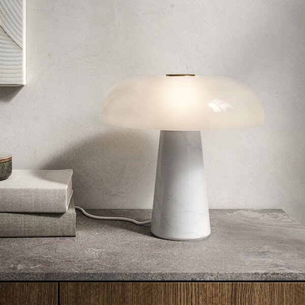 Lampa Stołowa DFTP by Nordlux, Glossy, biały, salon, kamień, design