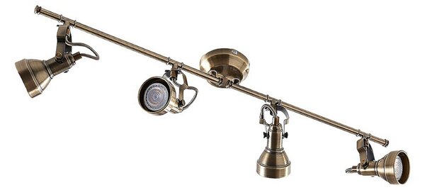 Lampa Sufitowa Lindby, PERSEAS, ściemnialny, antyczny mosiądz, salon, metal, antyczny
