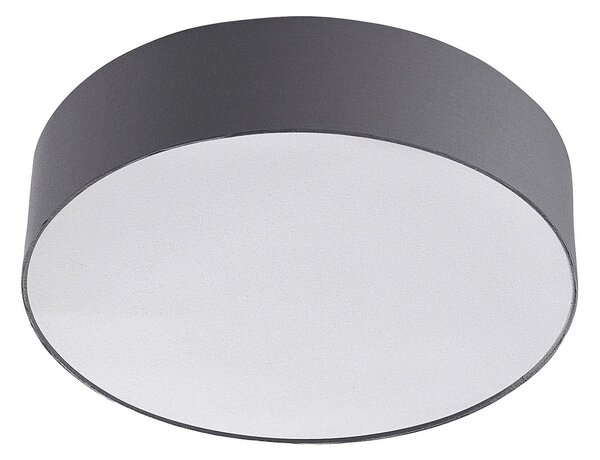 Lampa Sufitowa Lindby, Sebatin, ściemnialny, szary, sypialnia, tkanina | tekstylia, nowoczesny