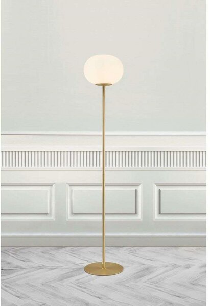 Lampa Podłogowa Nordlux, biały, salon, szkło