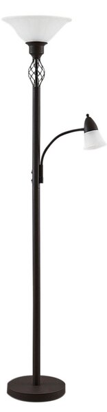 Lampa Podłogowa Lucande, Dunja, brąz rdzawy, salon, metal, dworkowy | rustykalny
