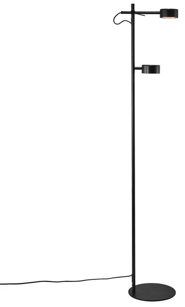 Lampa Podłogowa Nordlux, Clyde, ściemnialny, czarny, salon, metal, nowoczesny