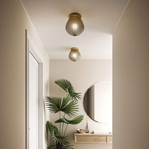 Lampa Sufitowa Nordlux, Orbiform, ściemnialny, złoty | mosiężny, salon, szkło, nowoczesny