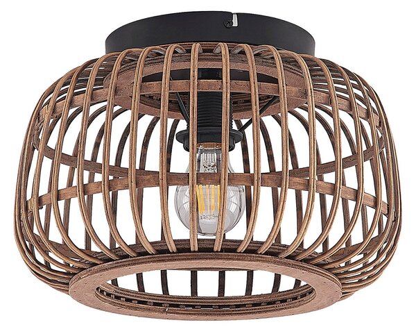 Lampa Sufitowa Lindby, Bominio, ściemnialny, drewniany, salon, drewno, skandynawski