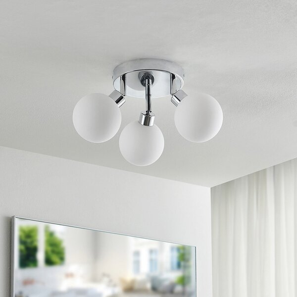 Lampa Sufitowa Lindby, Zaniba, ściemnialny, metaliczny, salon, metal, nowoczesny