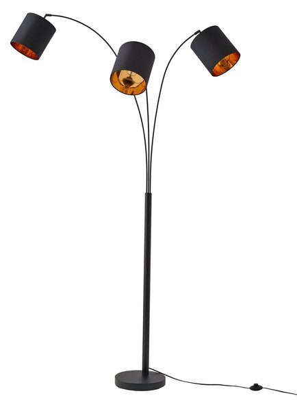 Lampa Podłogowa Lindby, Nanika, czarny, salon, metal, nowoczesny