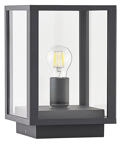 Zewnętrzna Lampa Lindby, Giavanna, ściemnialny, czarny, taras, szkło, nowoczesny