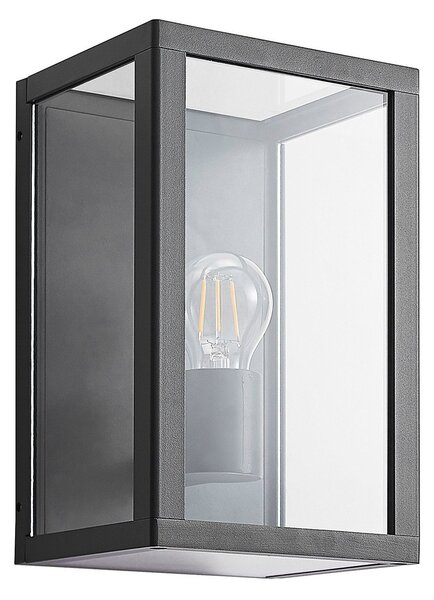 Zewnętrzna Lampa Lindby, Giavanna, ściemnialny, czarny, taras, szkło, nowoczesny