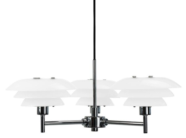 Żyrandol Dyberg Larsen, DL20, ściemnialny, metaliczny, salon, metal, design