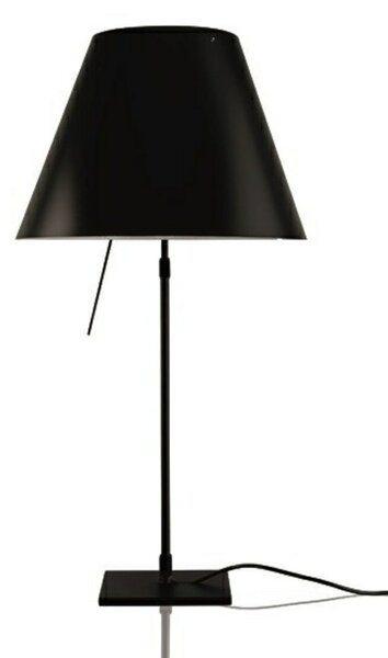 Lampa Stołowa Luceplan, ściemnialny, czarny, salon, aluminium