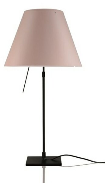 Lampa Stołowa Luceplan, ściemnialny, pudrowy róż, salon, aluminium